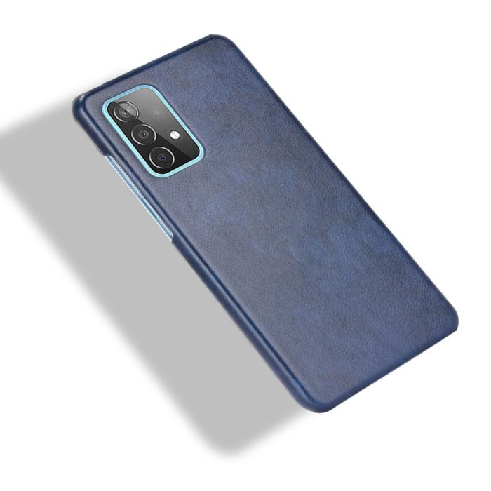 Bild 4, Samsung Galaxy A52 / A52s - Läderbelagt Litchi Skal - Blå