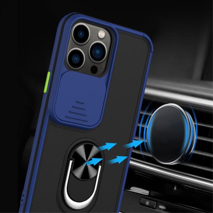 Bild 6, iPhone 13 Pro Max - CamShield Hybrid Ring Skal - Svart