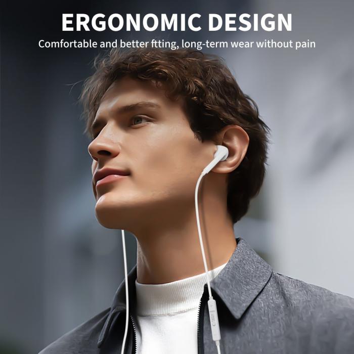Bild 6, Tech-Protect In-Ear Hörlurar Lightning UltraBoost Vit