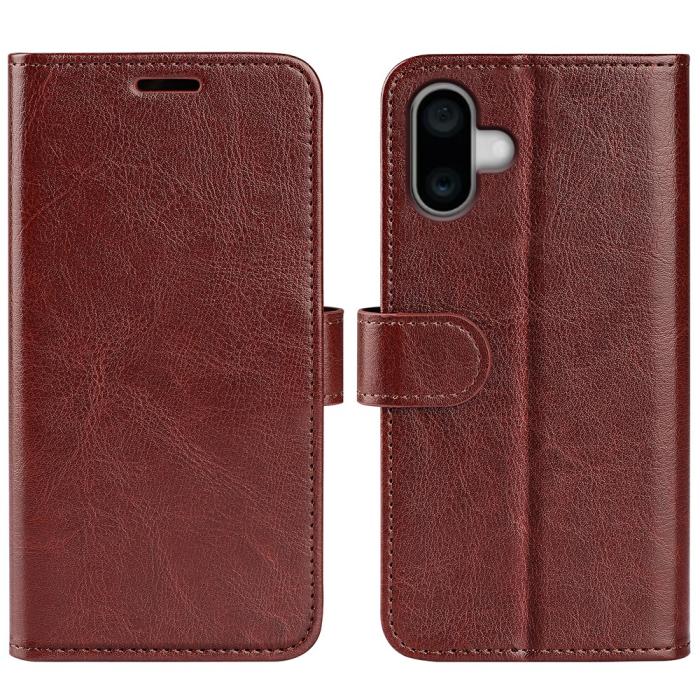 Bild 1, iPhone 16 Fodral Läder Crazy Horse Brun