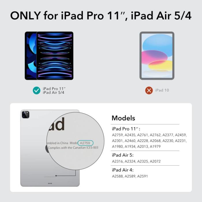 Bild 2, ESR iPad Pro 11/iPad Air 4/5 2-PACK Skärmskydd Paper Feel