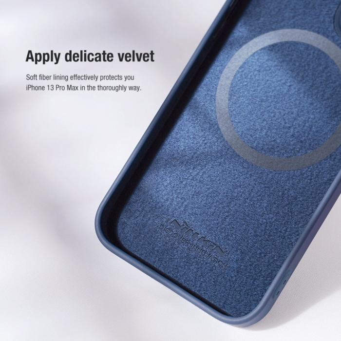 Bild 6, NILLKIN iPhone 14 Pro Max Skal MagSafe CamShield Silky Liquid Blå