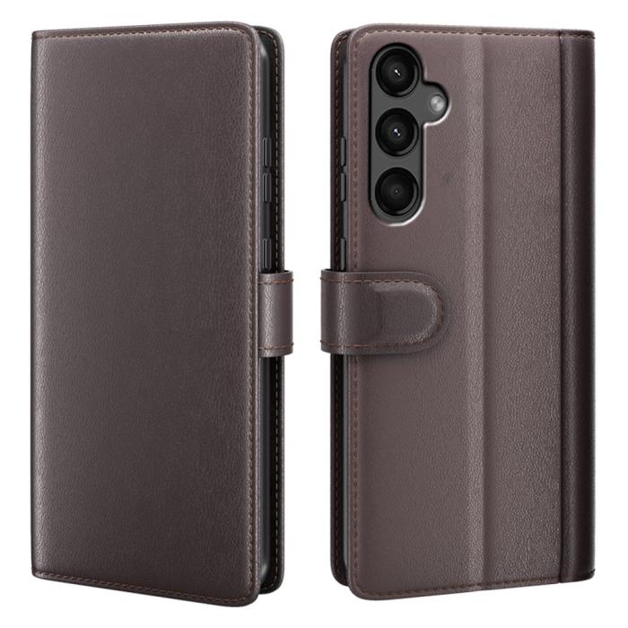 Bild 1, Samsung Galaxy A15 5G Fodral Premium Äkta Läder Brun