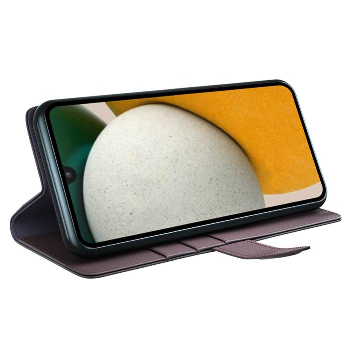 Bild 3, Samsung Galaxy A15 5G Fodral Premium Äkta Läder Brun
