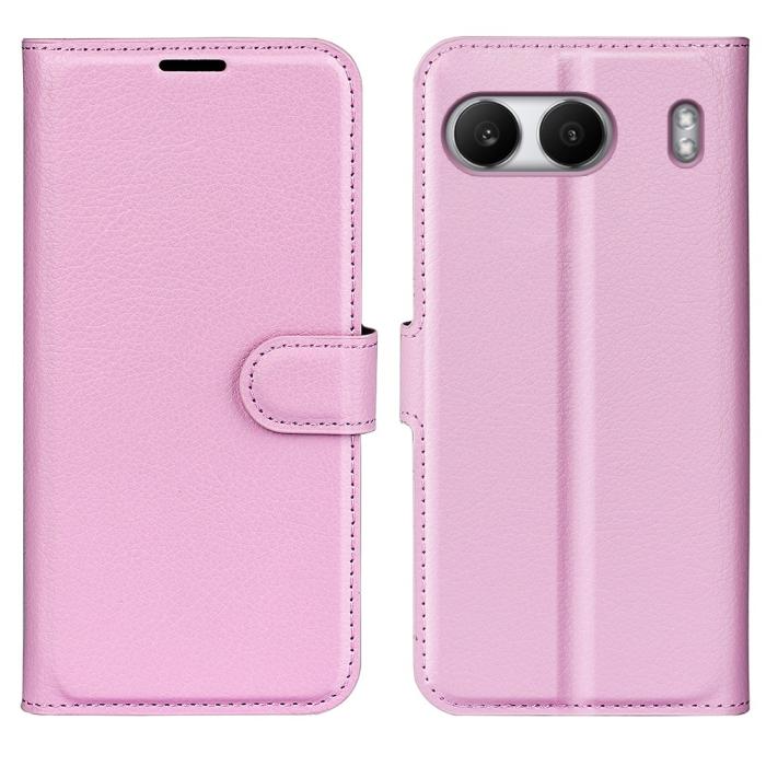 Bild 1, OnePlus Nord 4 Fodral Litchi Läder Ljus Rosa