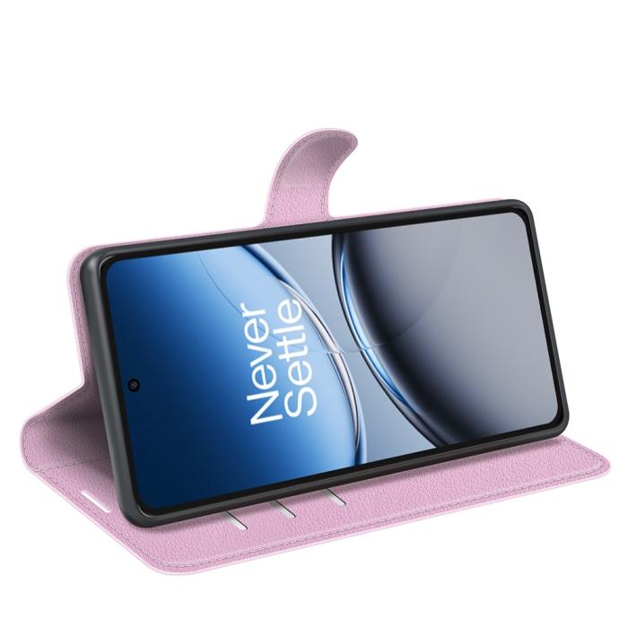 Bild 3, OnePlus Nord 4 Fodral Litchi Läder Ljus Rosa