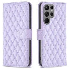 Samsung Galaxy S25 Ultra Fodral Diamond L&auml;der Lila