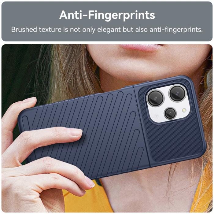 Bild 5, Xiaomi Redmi 12 5G/4G Skal Twill Textur Blå