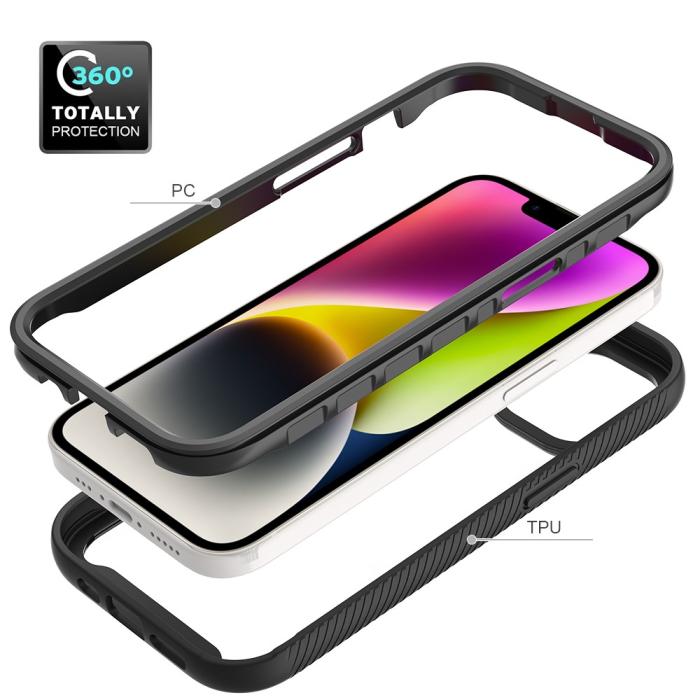 Bild 4, iPhone 15 Skal Shockproof Med Frontram Rosaröd