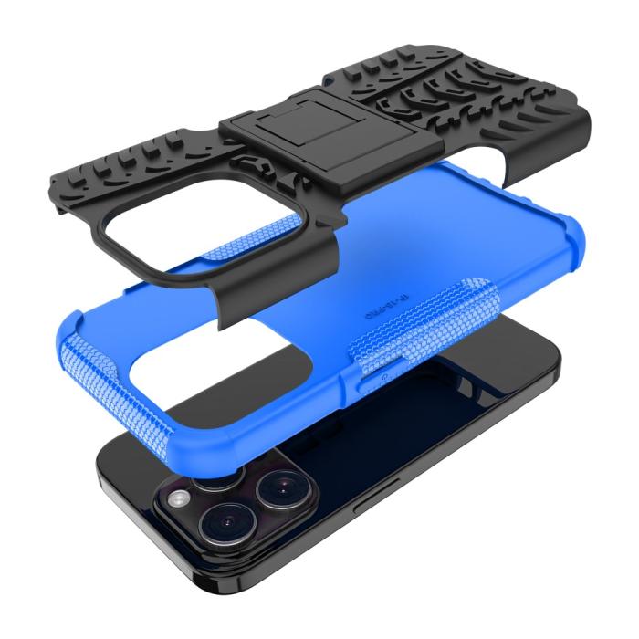 Bild 6, iPhone 15 Pro Stöttåligt Skal med Stöd Blå