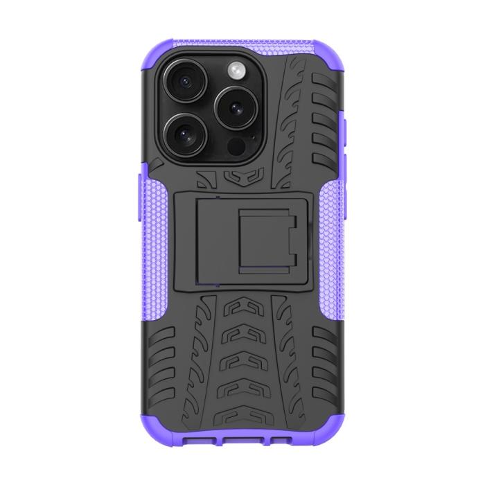 Bild 2, iPhone 15 Pro Stöttåligt Skal med Stöd Lila