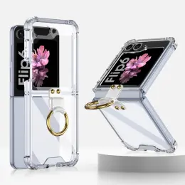 GKK Galaxy Z Flip 6 Skal Med Ringhållare Transparent