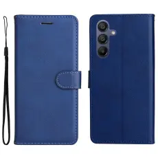 Samsung Galaxy A16 Fodral L&auml;der Bl&aring;