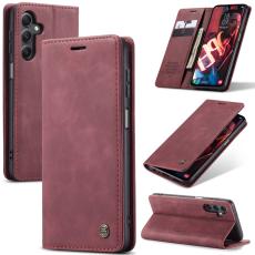 CASEME Samsung Galaxy A16 Fodral Flip Retro L&auml;der R&ouml;d