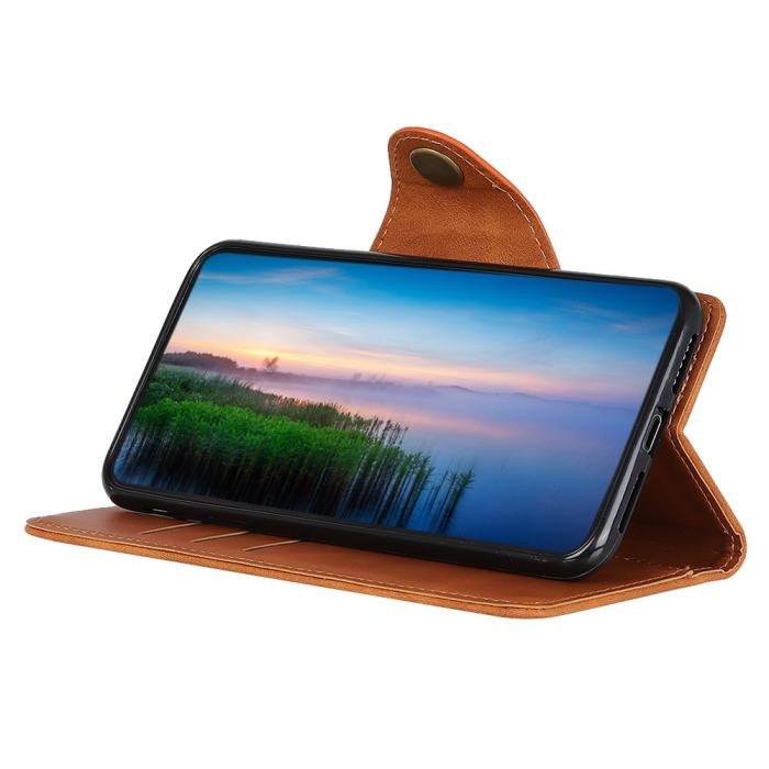 Bild 3, Sony Xperia 10 V Fodral Magnetisk Mässing Brun