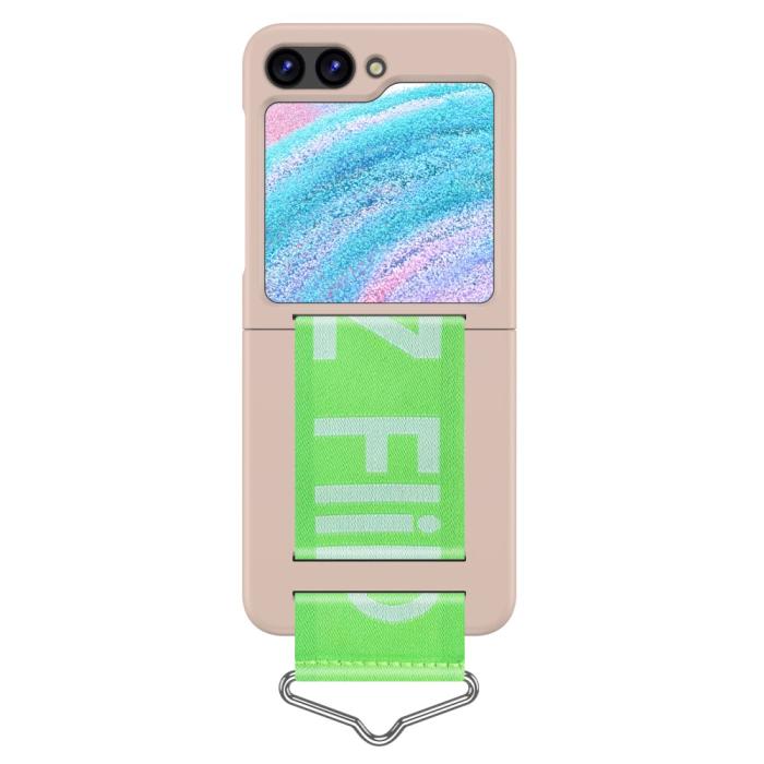 Bild 2, Samsung Galaxy Z Flip 5 Skal Bälte Rosa/Grön
