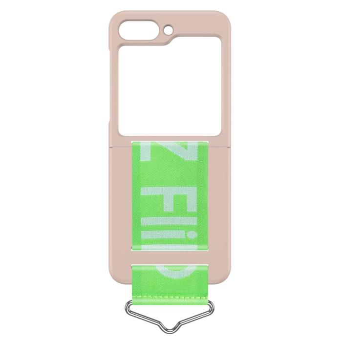 Bild 4, Samsung Galaxy Z Flip 5 Skal Bälte Rosa/Grön