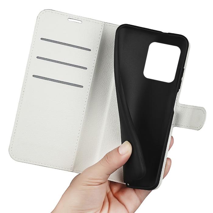 Bild 4, Motorola Edge 30 Ultra 5G Fodral Litchi Läder Vit