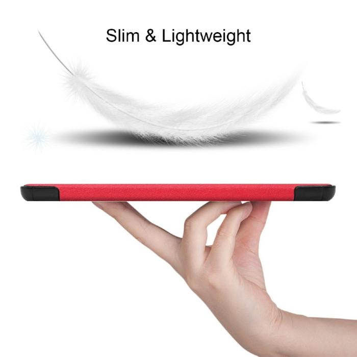 Bild 3, Samsung Galaxy Tab S7 FE / S7 Plus / S8 Plus Fodral Tri-Fold Röd
