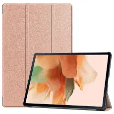 Samsung Galaxy Tab S7 FE / S7 Plus / S8 Plus Fodral Tri-Fold Roséguld