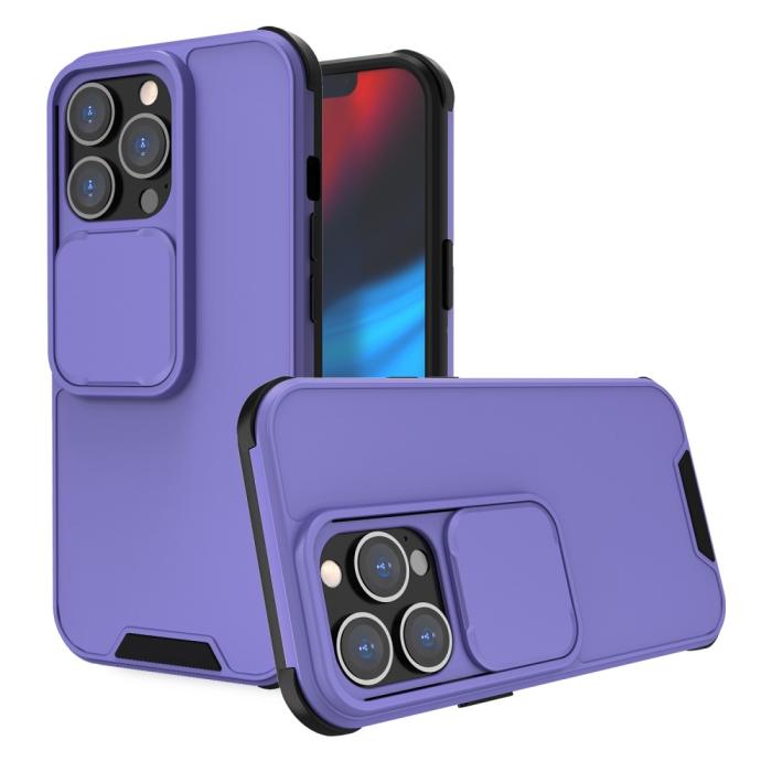 Bild 1, iPhone 13 Pro Max - CamShield Hybrid Skal - Lila