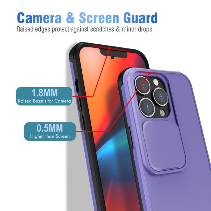 Bild 2, iPhone 13 Pro Max - CamShield Hybrid Skal - Lila