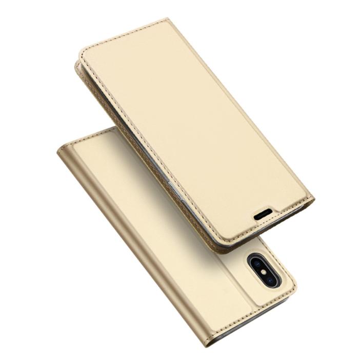 Bild 1, iPhone Xs Max Plånboksfodral - Guld
