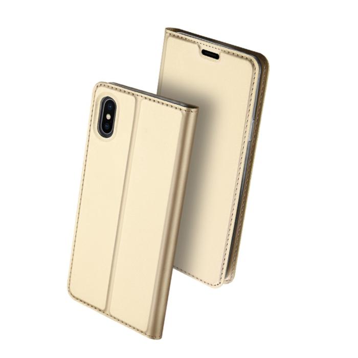 Bild 2, iPhone Xs Max Plånboksfodral - Guld