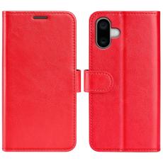 iPhone 16 Fodral Läder Crazy Horse Röd