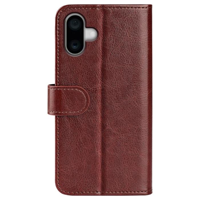 Bild 6, iPhone 16 Fodral Läder Crazy Horse Brun