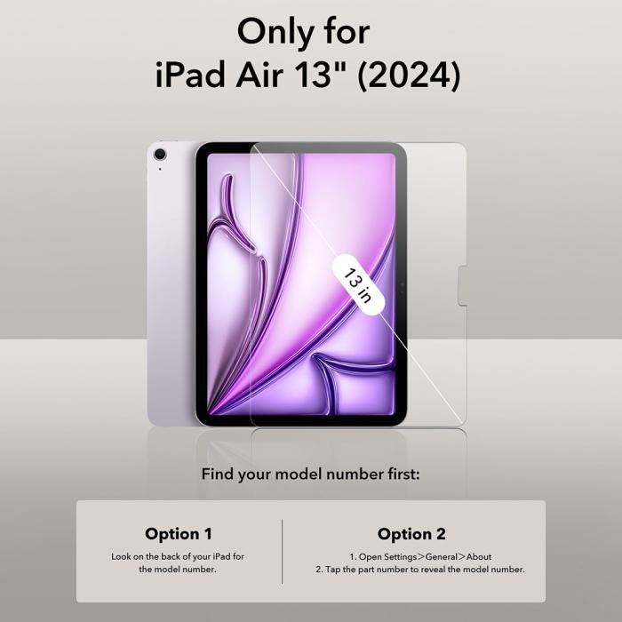 Bild 2, ESR iPad Air 13 2025/2024 Skärmskydd 2-PACK Paper Feel