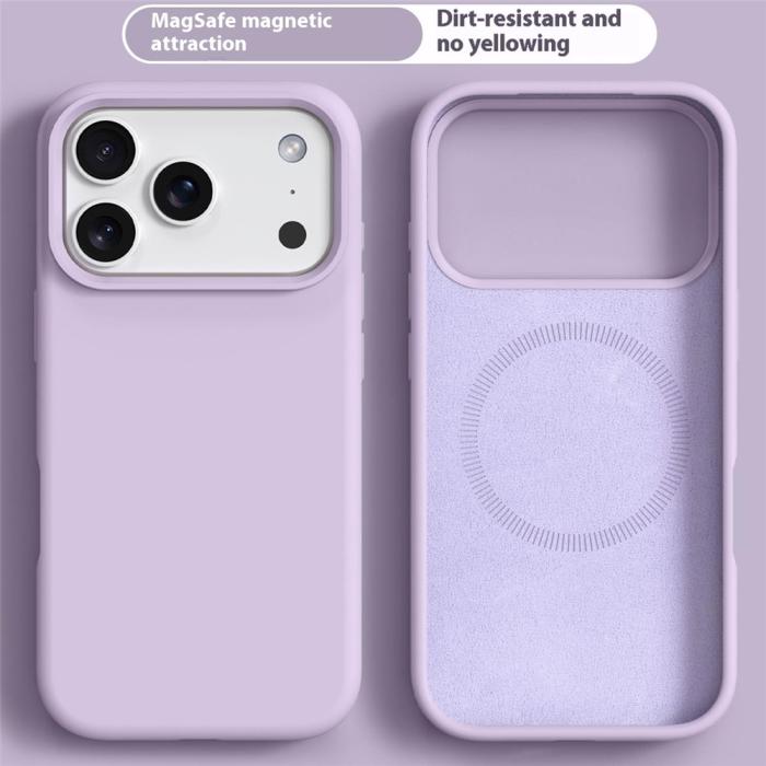 Bild 2, iPhone 17 Pro Max Skal MagSafe Liquid Silikon Lila
