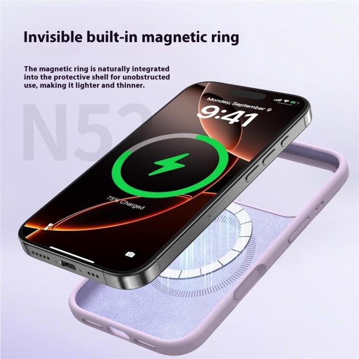 Bild 3, iPhone 17 Pro Max Skal MagSafe Liquid Silikon Lila