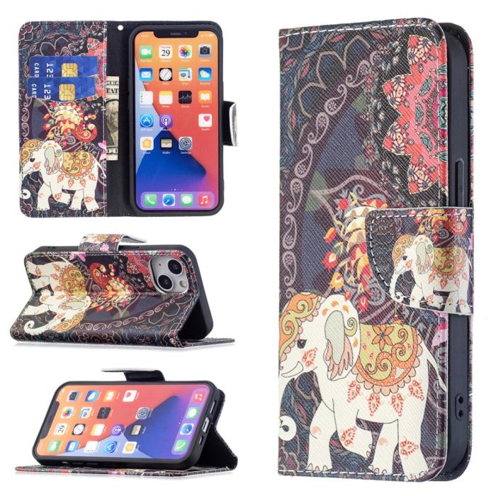 Bild 4, iPhone 15 Fodral Med Tryck Mandala Elefant