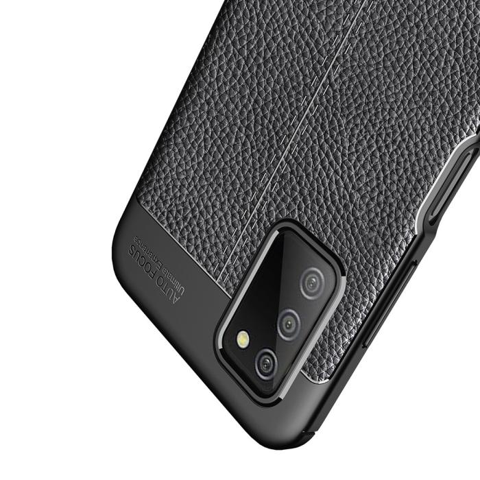 Bild 4, Samsung Galaxy A03s Skal Litchi Textur TPU Blå