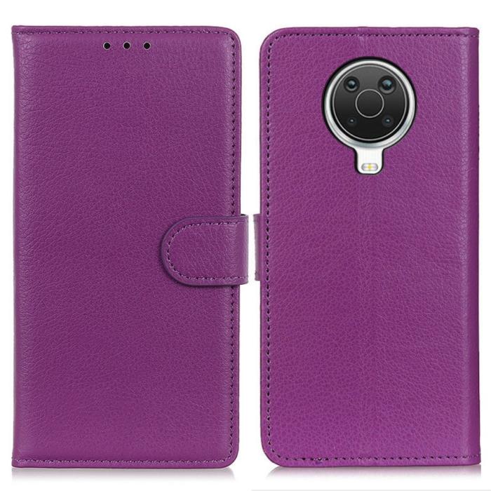 Bild 1, Nokia G10 / G20 Fodral Litchi Läder Lila