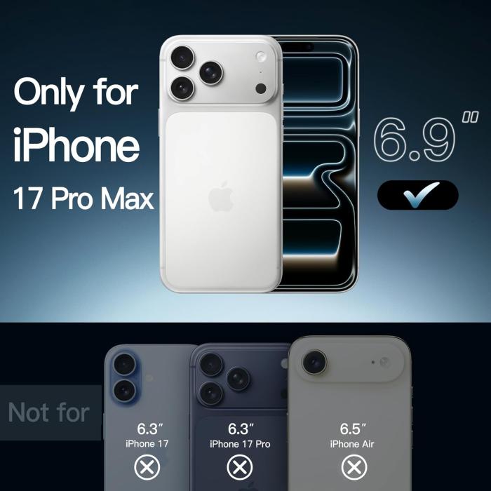 Bild 2, iPhone 17 Pro Max MagSafe Skal Transparent - Premium