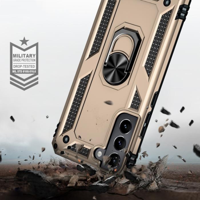 Bild 5, Samsung Galaxy S22 Skal Ring Armor Hybrid Guld