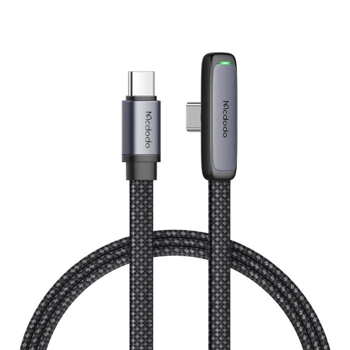 Bild 1, Mcdodo 1.2m 65W PD USB-C - USB-C Elbow Kabel Svart