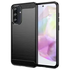 Samsung Galaxy A56 5G / A36 5G Skal Borstad St&aring;l Svart