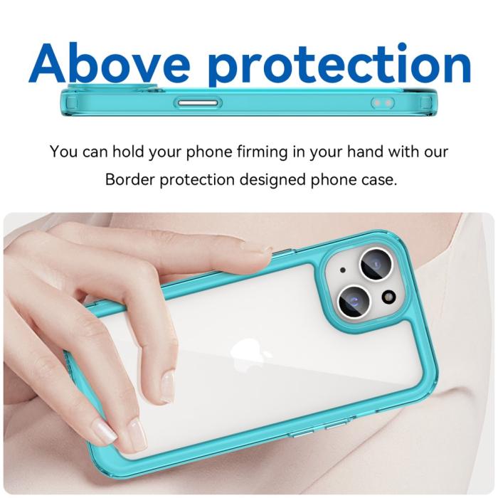 Bild 3, iPhone 15 Skal Akryl/TPU Transparent Blå