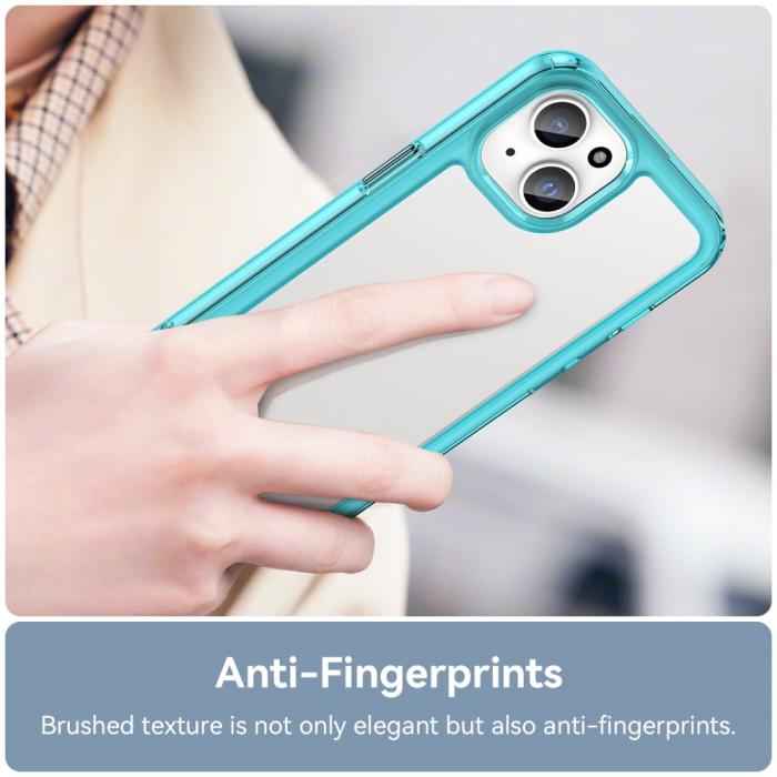 Bild 4, iPhone 15 Skal Akryl/TPU Transparent Blå