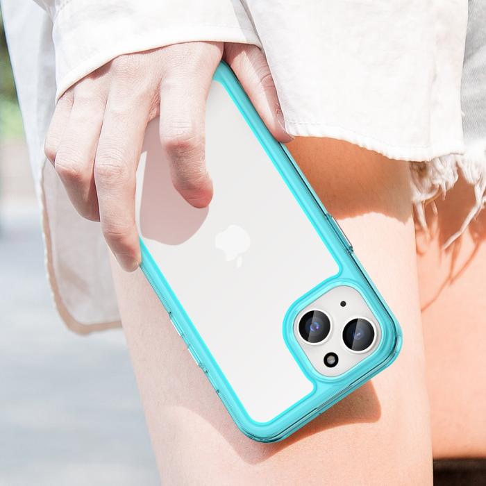Bild 6, iPhone 15 Skal Akryl/TPU Transparent Blå