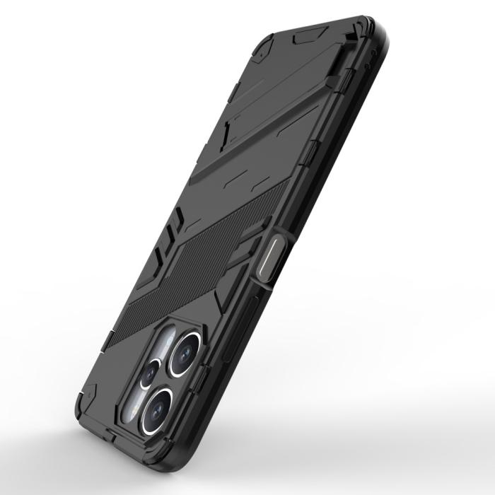 Bild 4, Xiaomi Redmi 12 5G/4G Skal Kickstand Hybrid Armor Svart