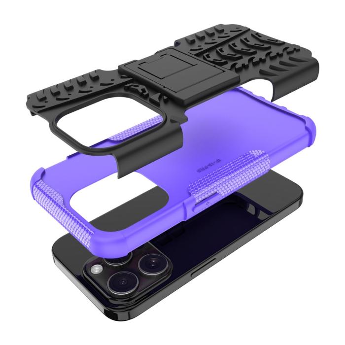 Bild 6, iPhone 15 Pro Stöttåligt Skal med Stöd Lila