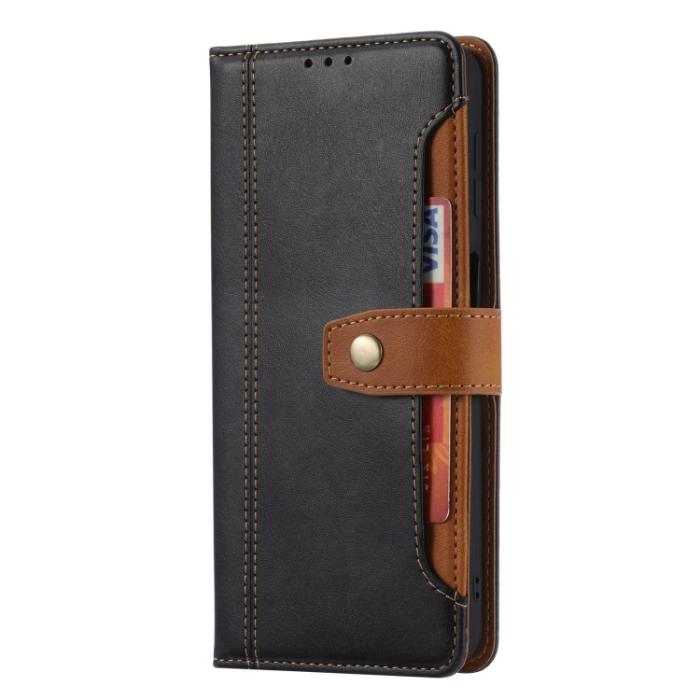 Bild 2, Samsung Galaxy S21 FE Fodral Premium Med Frontficka Svart