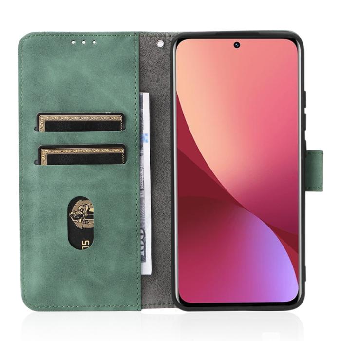 Bild 6, Xiaomi 12 Fodral Skin Touch Läder Grön