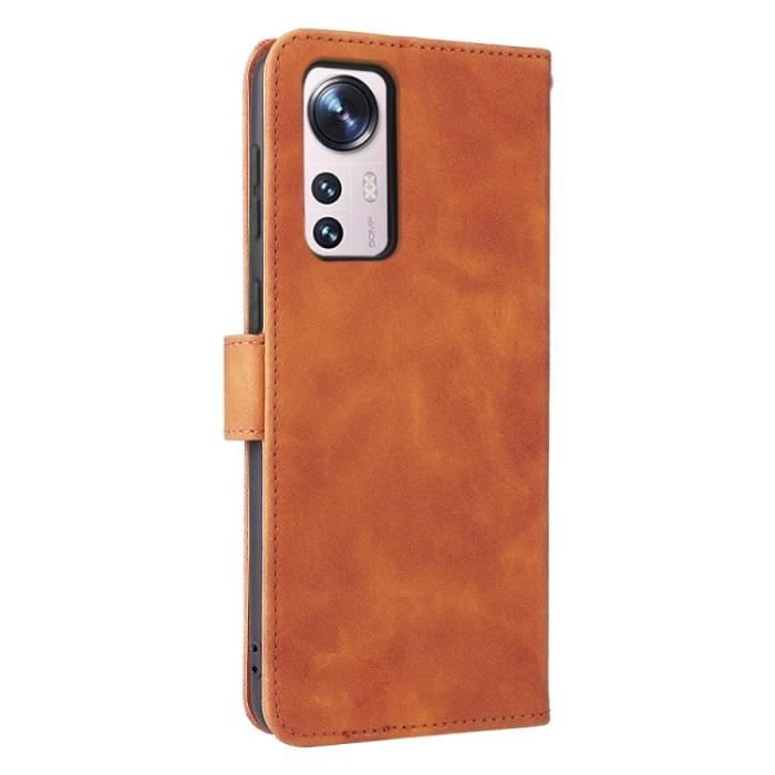 Bild 3, Xiaomi 12 Fodral Skin Touch Läder Brun