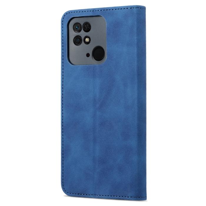 Bild 3, AZNS Xiaomi Redmi 10C Fodral Läder Blå
