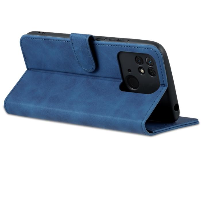 Bild 5, AZNS Xiaomi Redmi 10C Fodral Läder Blå